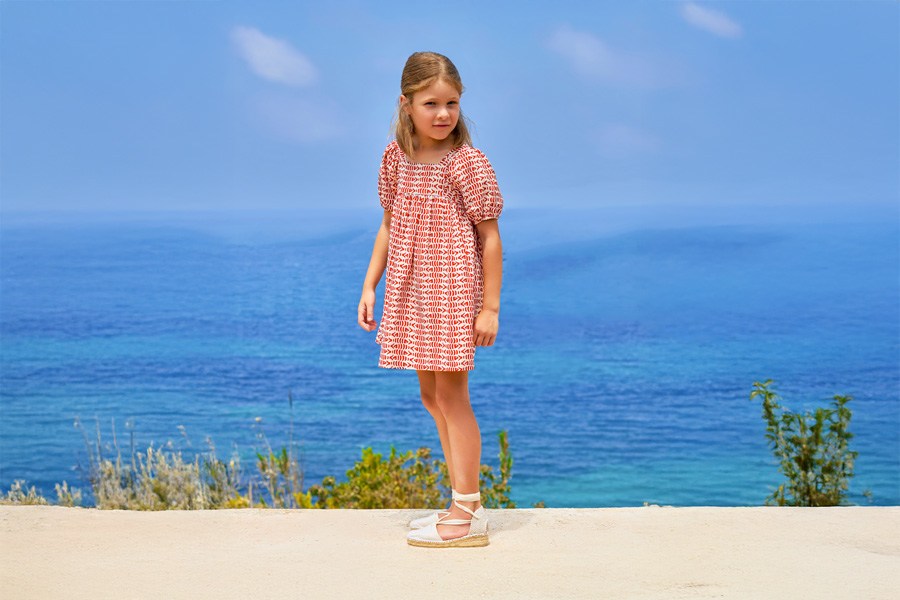 Valencianische Espadrilles für Mädchen, einfarbig