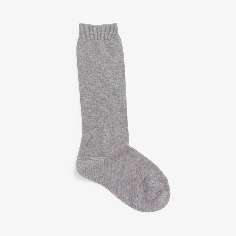 Einfarbige Socken Aluminium