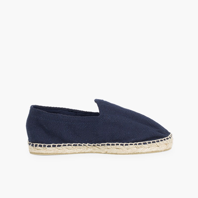 Espadrilles aus Zackenmuster in großen Größen 34-45 Marineblau