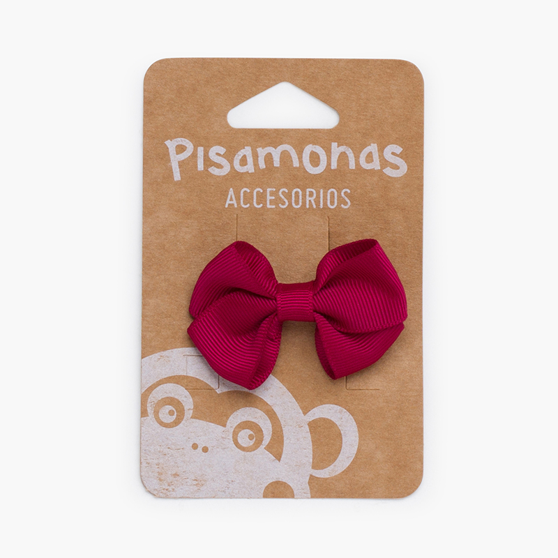 Haarklammer Mädchen mit kleinen Schleifen Bordeaux