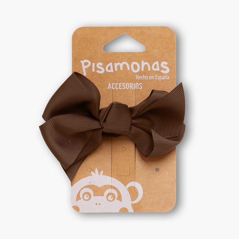 Haargummi Mädchen mit großer Schleife Braun