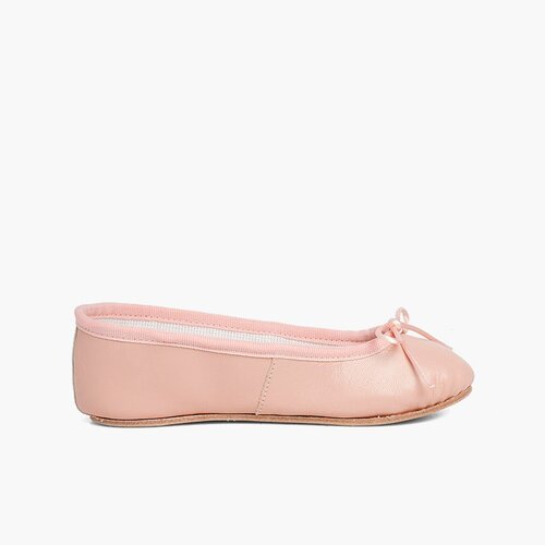 Mädchen und Damen Ballerinas aus Leder mit Ledersohle Rosa