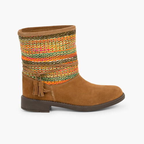 Ethnischer Wildlederstiefel Frettchen