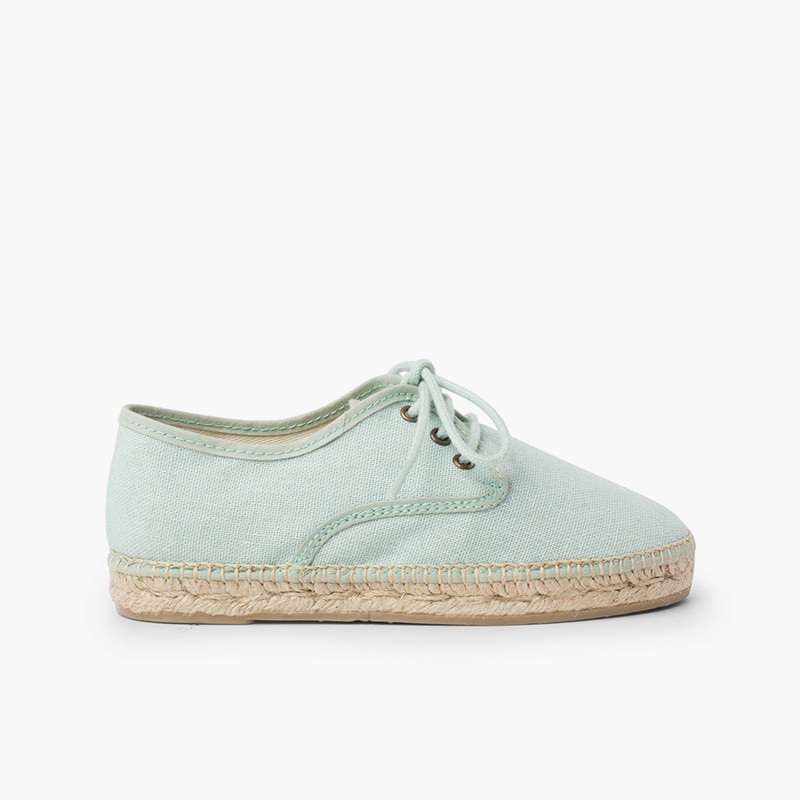 Blucher Leinen Espadrille-Sohle Aquamarin
