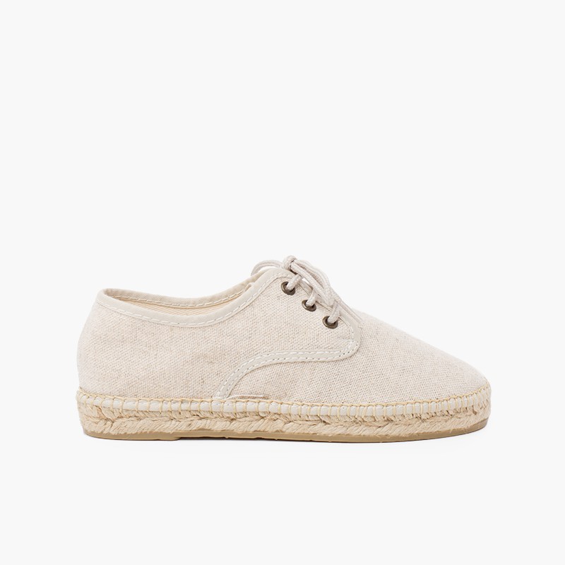 Blucher Leinen Espadrille-Sohle Roh