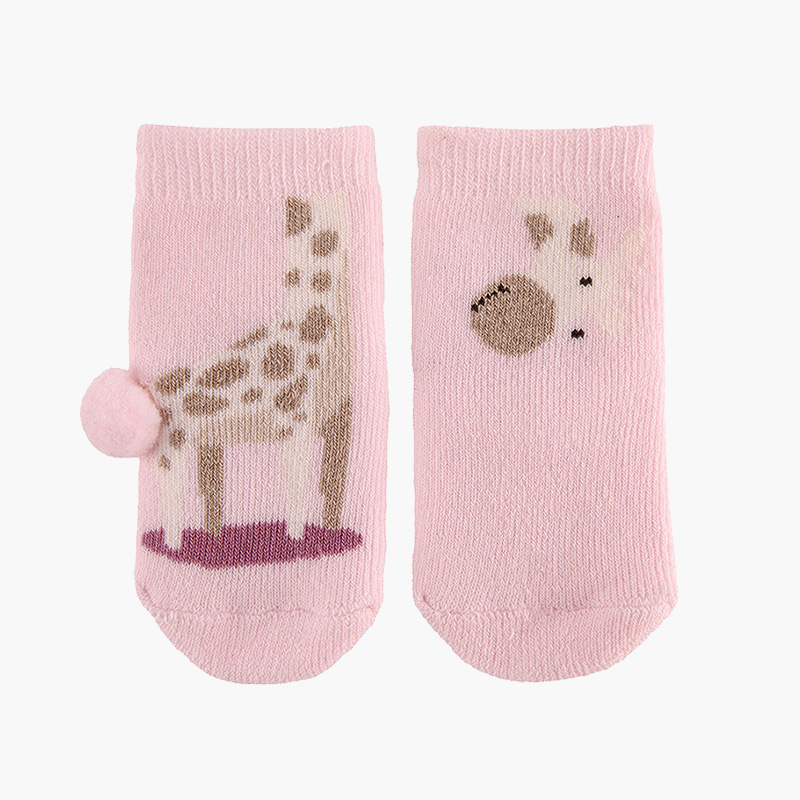 Rizo Casa rutschfeste Giraffensocken Rosa