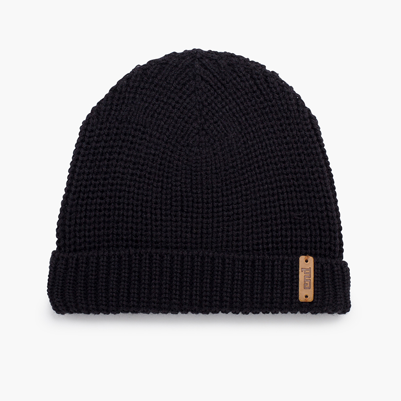 Mütze für Kinder im englischen Strickmuster Marineblau