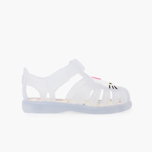 Hello Kitty Krabbensandalen Haftbandverschluss Weiß