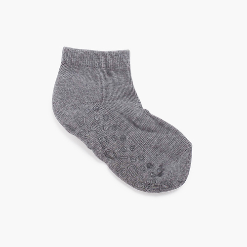 Antirutsch-Socken für Kinder in Knöchelhöhe Grau