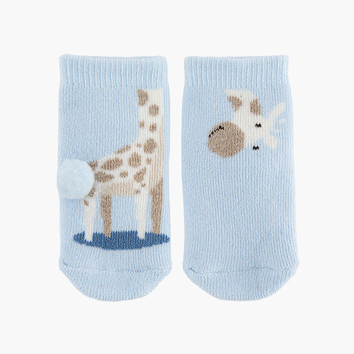 Rizo Casa rutschfeste Giraffensocken Babyblau