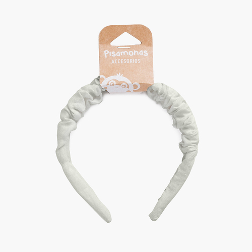 Scrunchie Haarschmuck aus Leinen für Mädchen Perlengrau