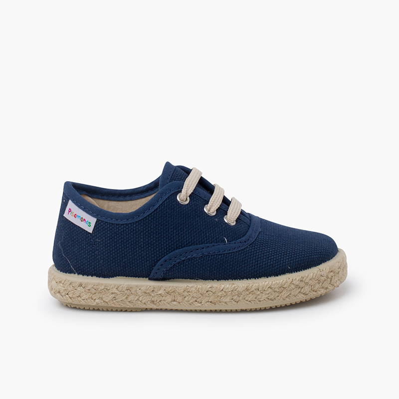 Sneaker aus Vichy-Stoff und Wildleder mit doppeltem Klettverschluss Blau