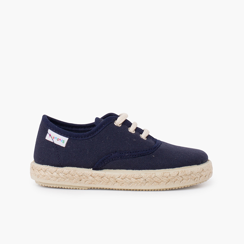 Sneaker aus Vichy-Stoff und Wildleder mit doppeltem Klettverschluss Marineblau