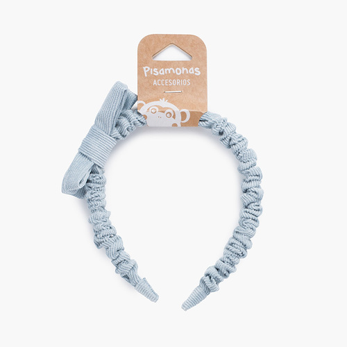 Haarband mit Haargummi Micropana gliatemporaler Himmelblau