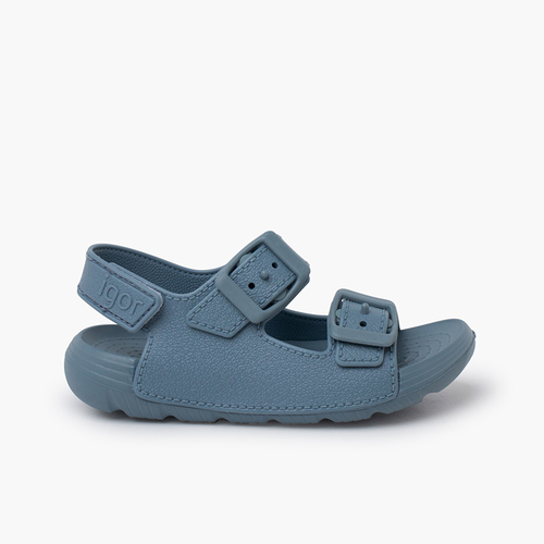 Sandalen mit Doppelriemen EVA-Sohle in Farben und Klettverschluss Ozean