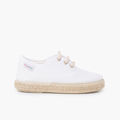 Sneaker aus Vichy-Stoff und Wildleder mit doppeltem Klettverschluss Weiß