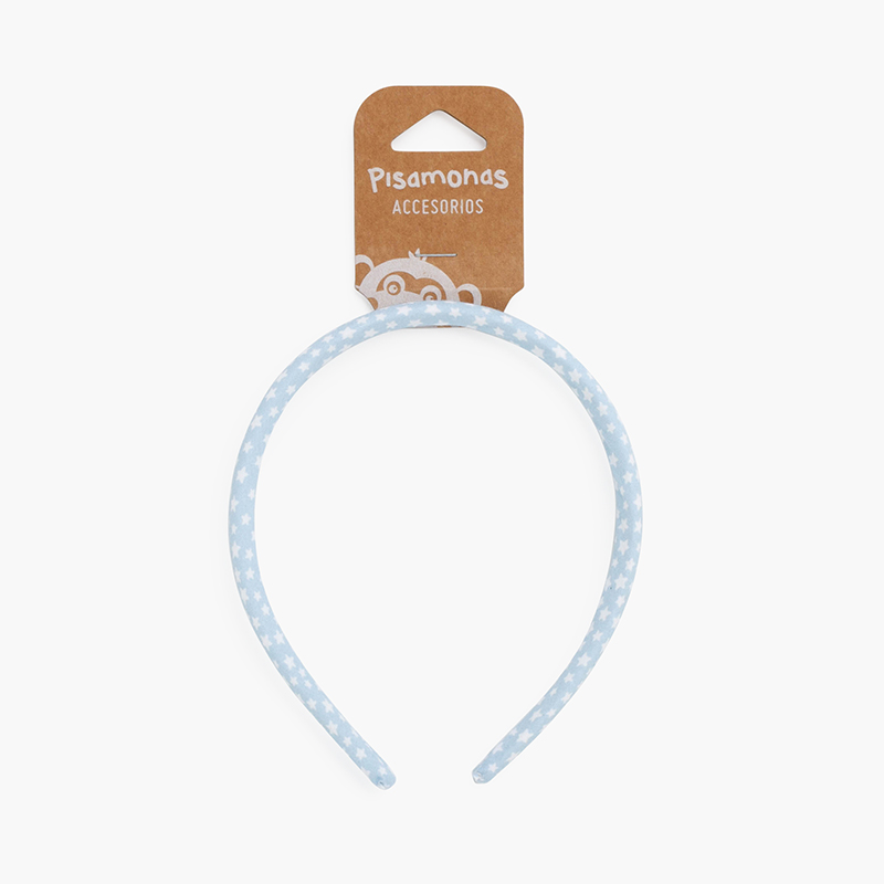 Dünnes Stirnband mit Sternen Himmelblau