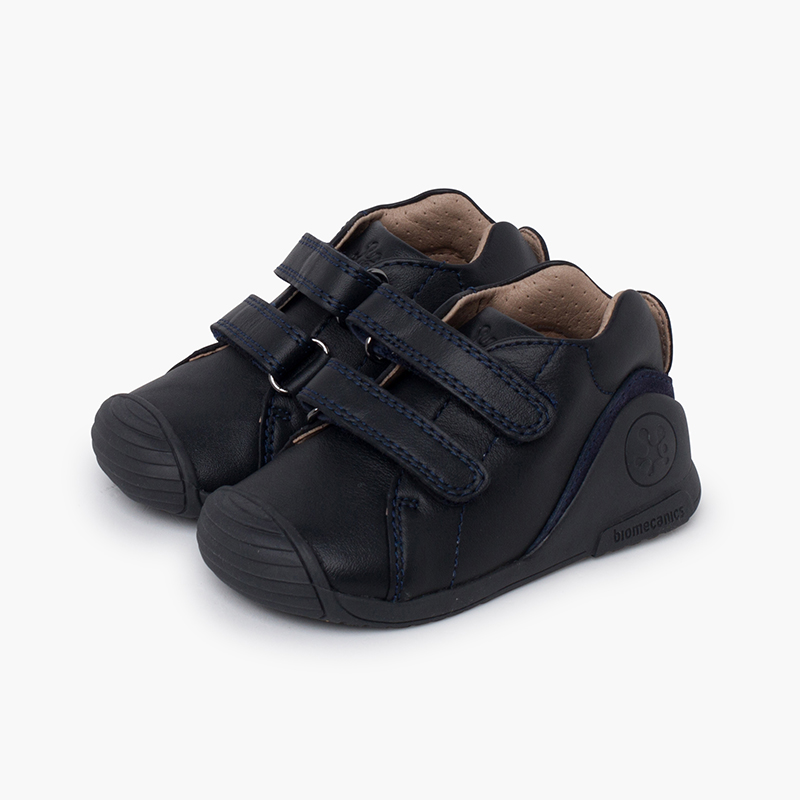 Schuhe für erste Schritte aus Leder Marineblau