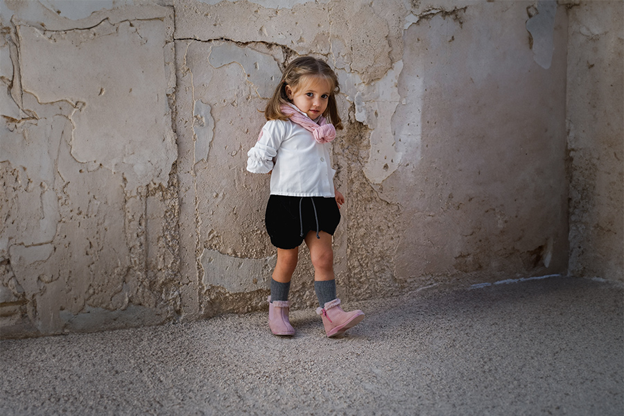 Chelsea-Stiefeletten für Mädchen mit Fellkragen