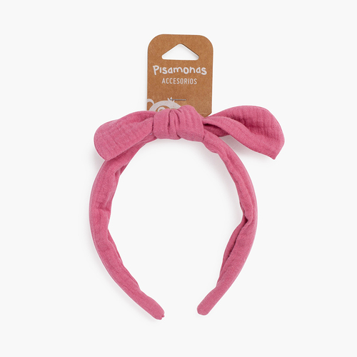 Turban-Stirnband aus Gaze Französisches Rosa