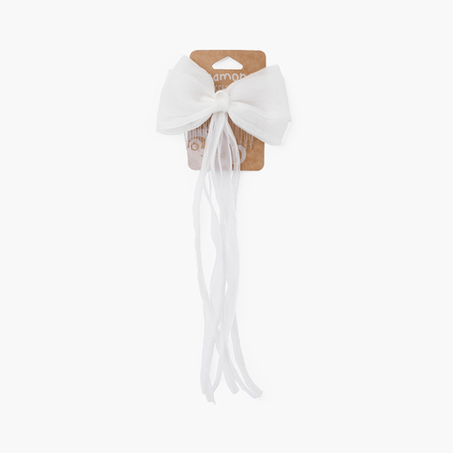 Kamme mit Organza-Schleife und Bändern Gebrochenes Weiß
