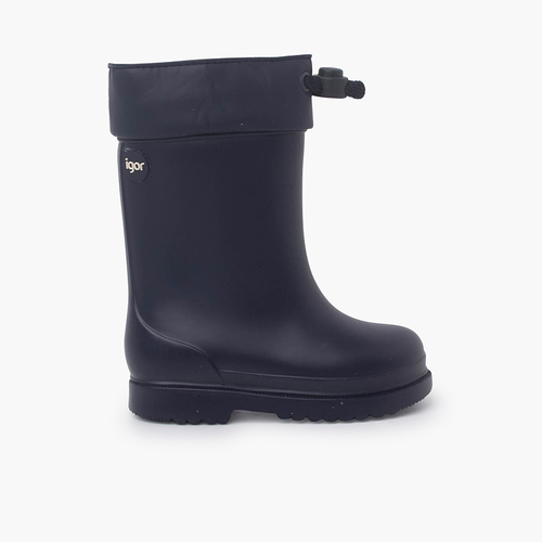Wasserstiefel im Borreguito-Innenfutter mit verstellbarem Verschluss Marineblau