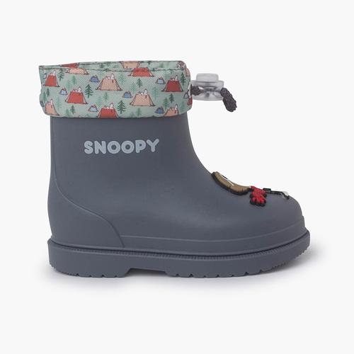 Snoopy-Regenstiefel mit verstellbarem Schaft Blau