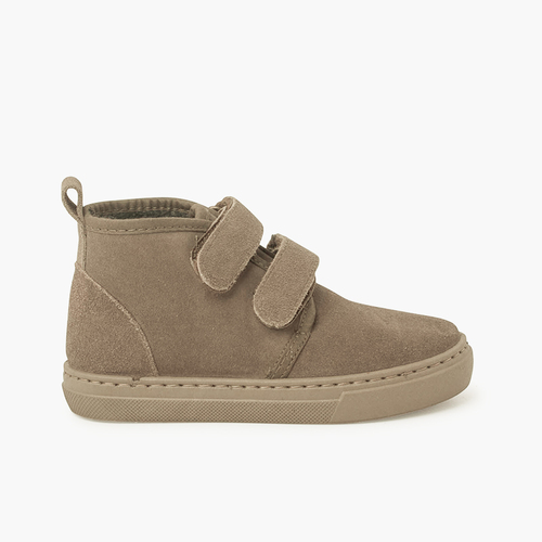 Winterstiefel mit doppeltem Klettverschluss Mausgrau