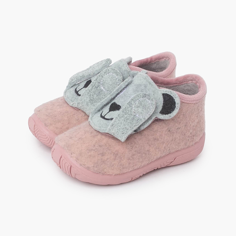 Hausschuhe für erste Schritte mit Tiermotiven Bärchen