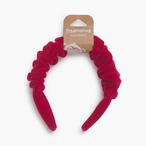 Haarband aus Samt Rot