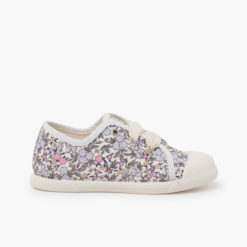 Sneakers mit Blumenmuster und Gummispitze Blumen