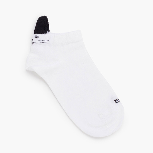Unsichtbare Wintersocken mit Hasenohren Weiß