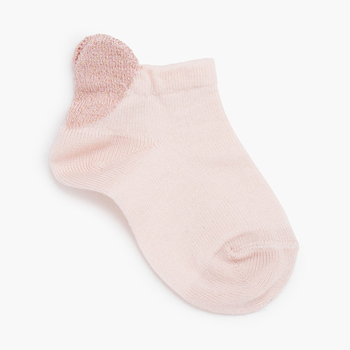 Unsichtbare Wintersocken mit Lurex-Herz Nude