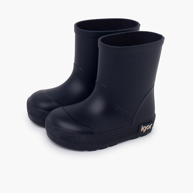 Regenstiefel für Kinder mit weicher Sohle und dünner Sohle Marineblau