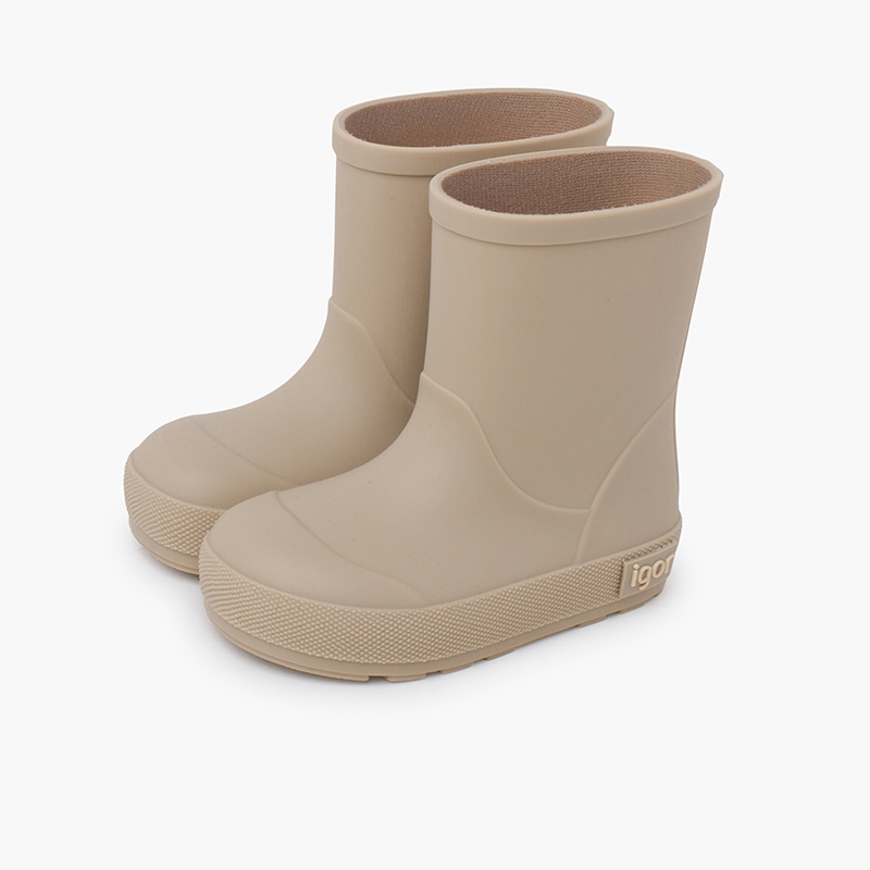 Regenstiefel für Kinder mit weicher Sohle und dünner Sohle Beige