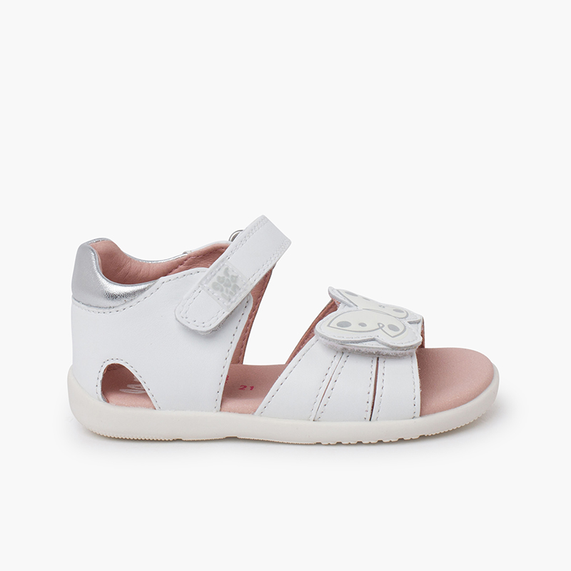 First Steps Girl Sandalen mit Schmetterling Weiß