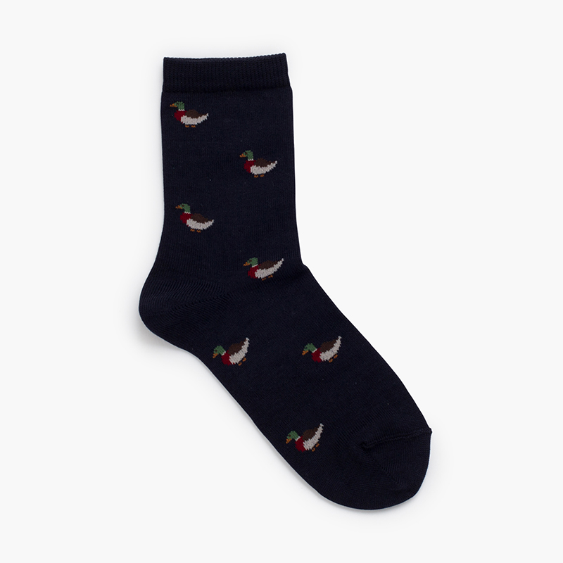 Socken mit Entenmotiv Marineblau