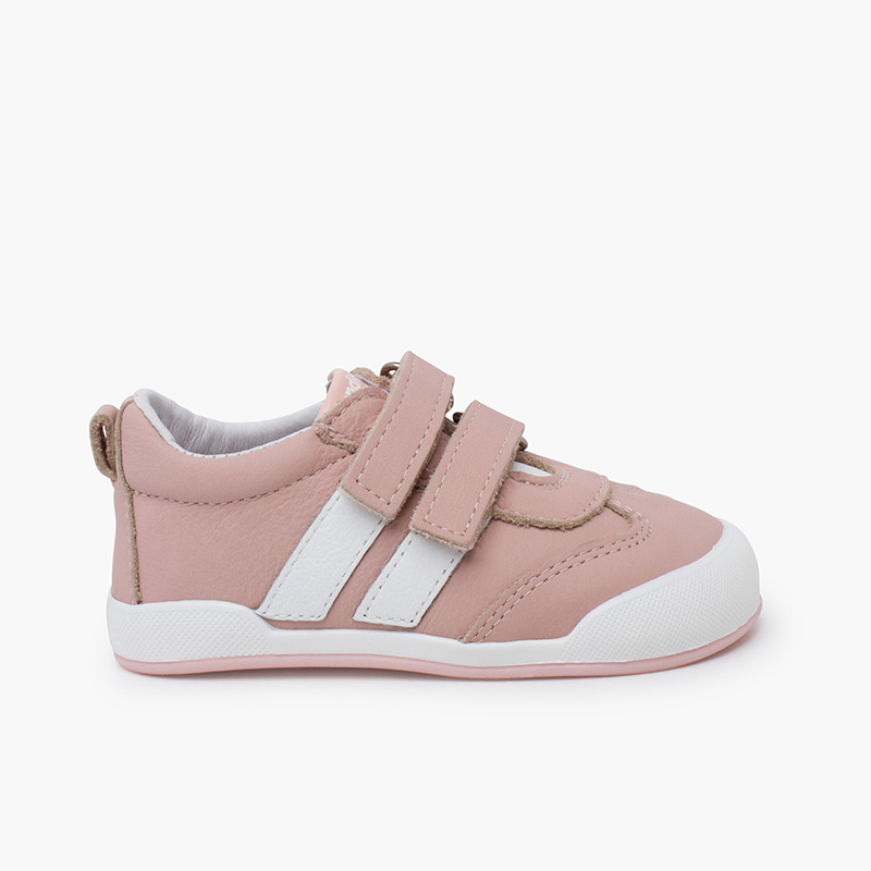 Sneaker mit Klettbändern in großen Größen Rosa