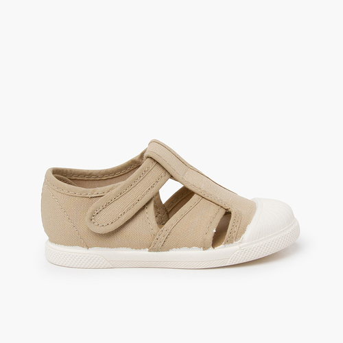 Weiche Leinwandsandalen für Kinder Sand