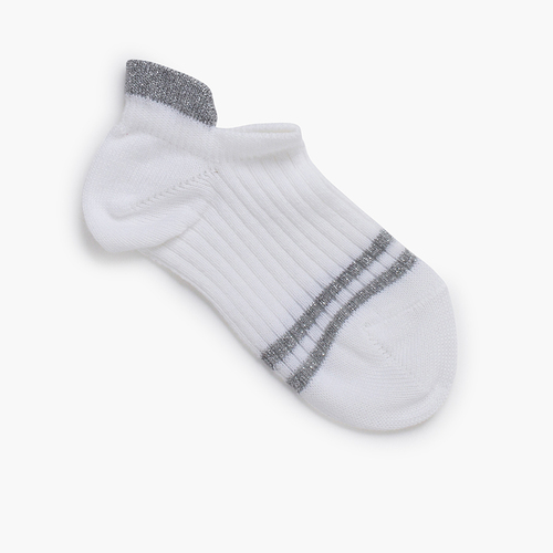 Glanzgestreifte unsichtbare Socken Aluminium