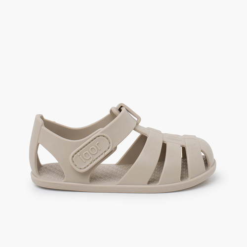 Nemo Jelly-Sandalen mit dünner Sohle und Klettverschluss Sand
