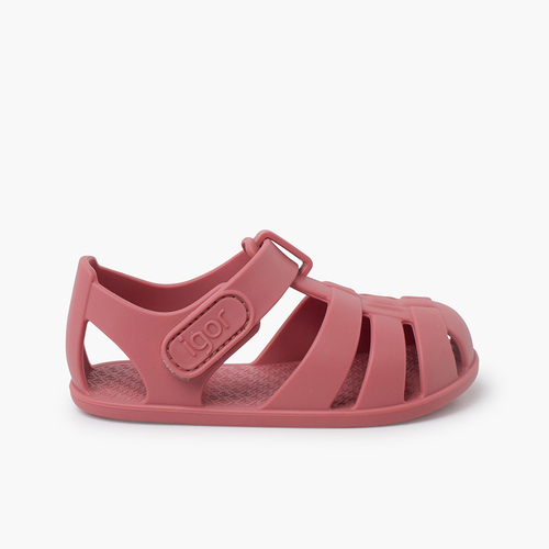 Nemo Jelly-Sandalen mit dünner Sohle und Klettverschluss Rosa
