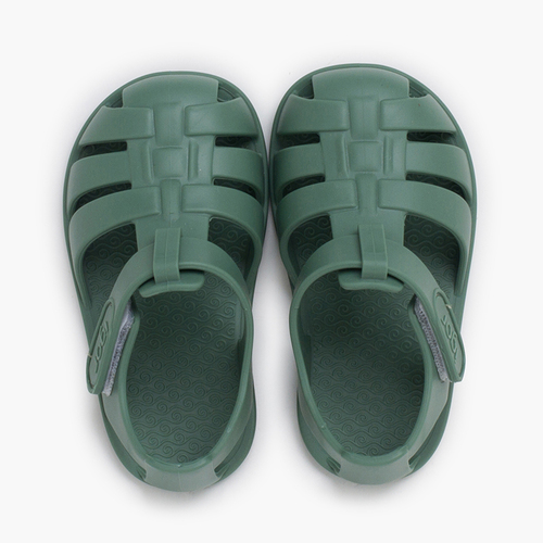 Nemo Jelly-Sandalen mit dünner Sohle und Klettverschluss Salbei