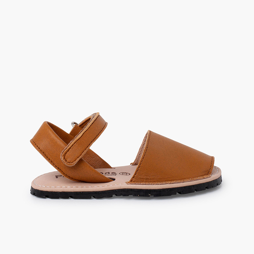 Weiche Avarcas-Sandalen für Kinder mit flexibler Sohle Leder