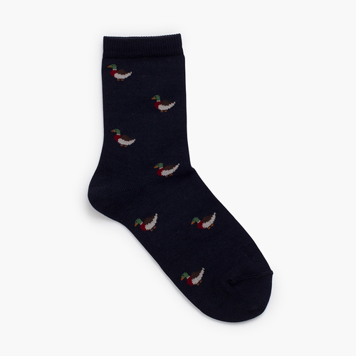 Socken mit Entenmotiv Marineblau