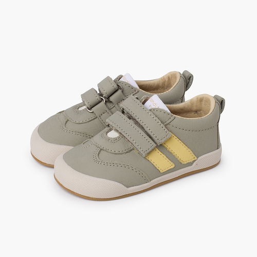 Sneaker mit Klettbändern in großen Größen Grün