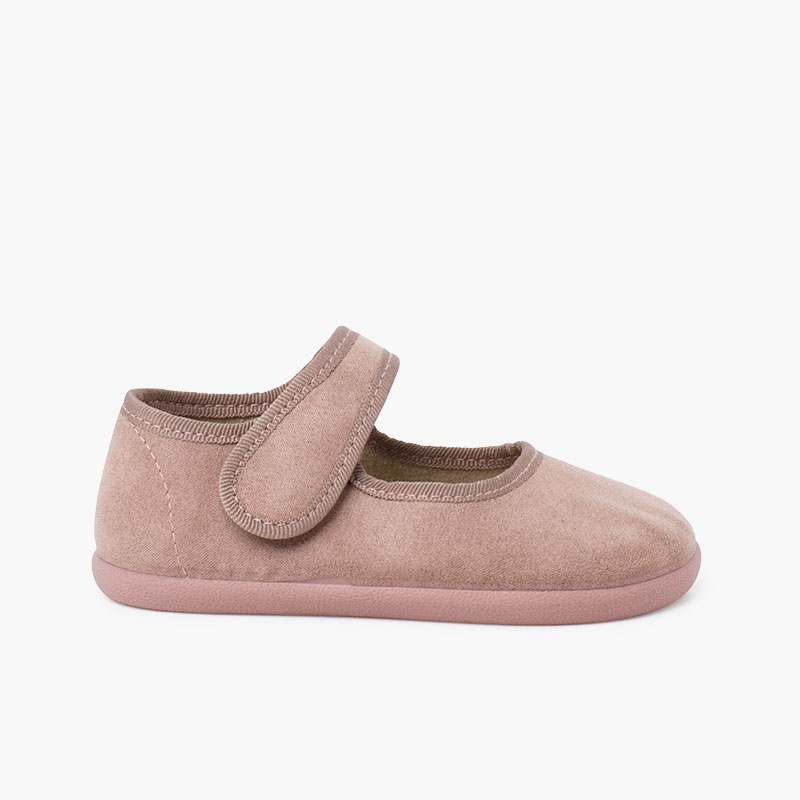 Barfuß-mary janes aus Serratex mit Klettverschluss Rosa