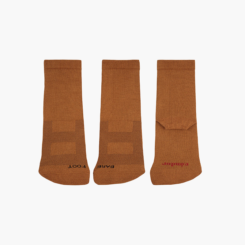 Barfuß-Socken in einfarbig Rost