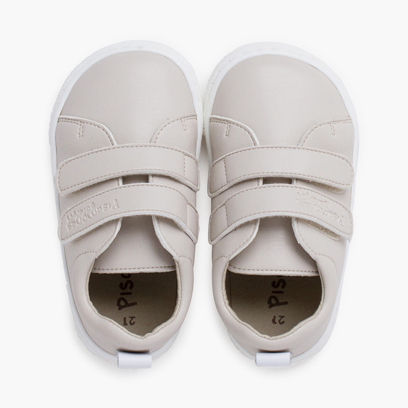 Barefoot-Sneakers in Farben mit doppeltem Klettverschluss Roh