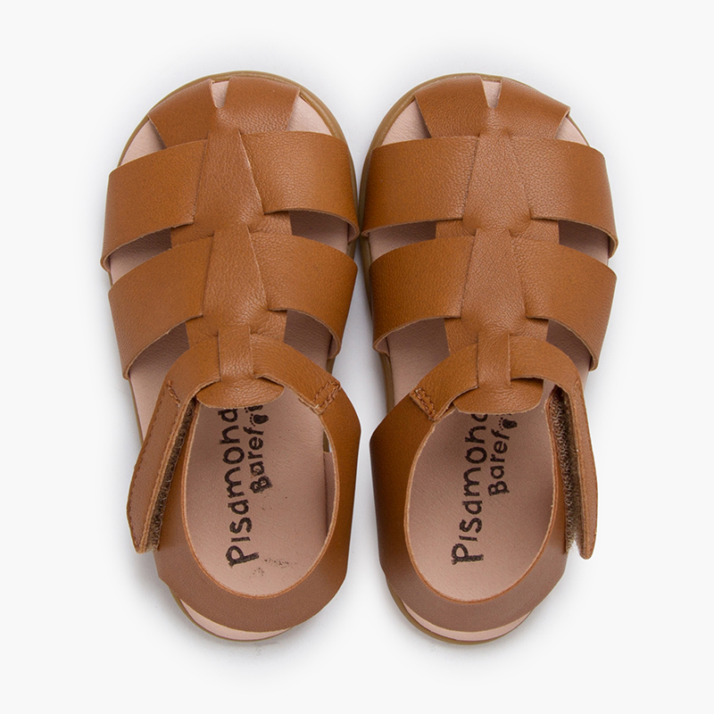 Barefoot-Sandalen Riemen Leder Leder